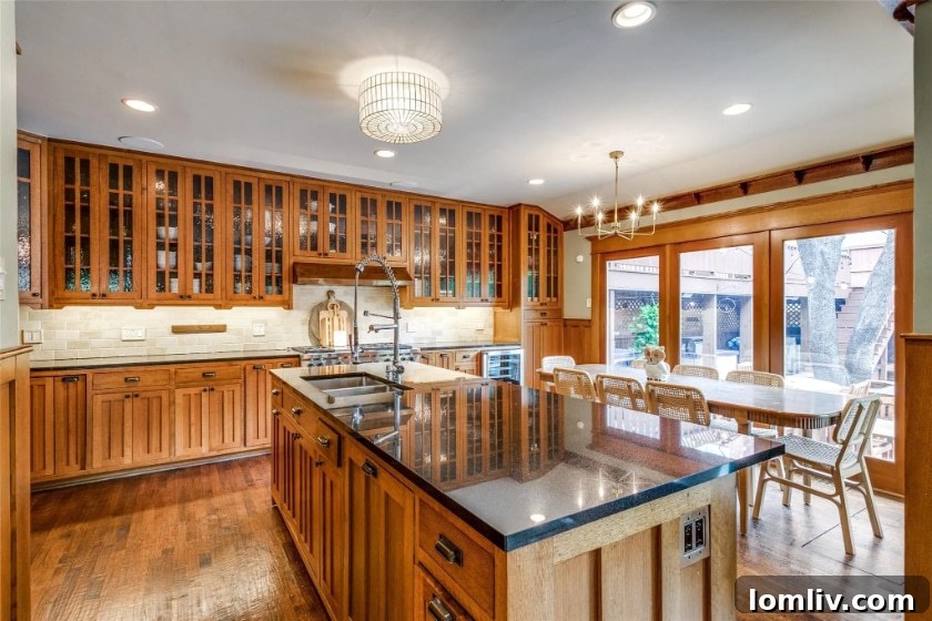 Spacious and elegantly furnished living area of the historic Prairie home