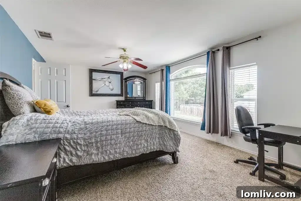 Comfortable and generously sized bedroom at 1428 Ridgecreek Drive