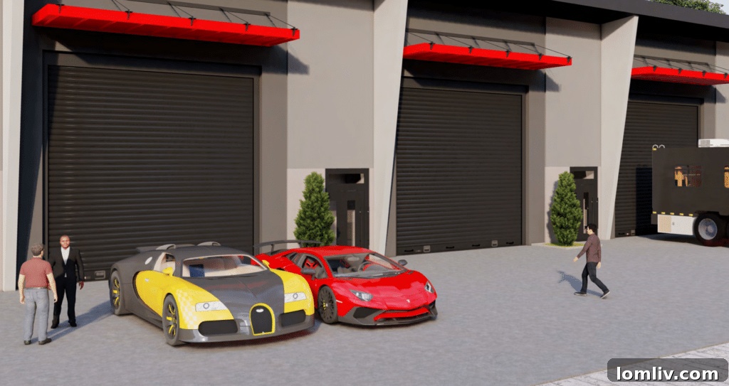 Architectural rendering of the modern and luxurious Trailblazers Motor Garage Condominiums exterior, showcasing its sophisticated design.