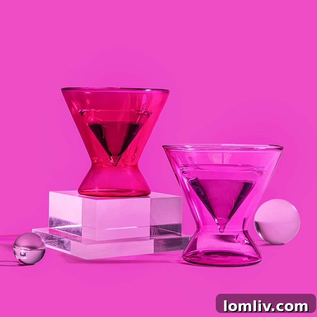 Barbie x Dragon Glassware collection featuring martini glasses and champagne flutes