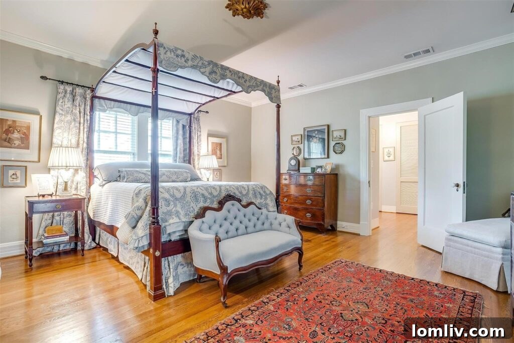 Upstairs landing with built-in shelves and abundant natural light