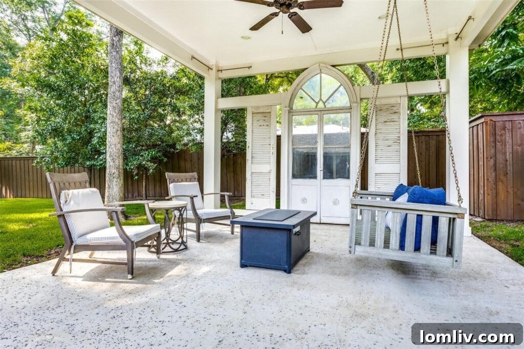Luxurious outdoor cabana by the pool
