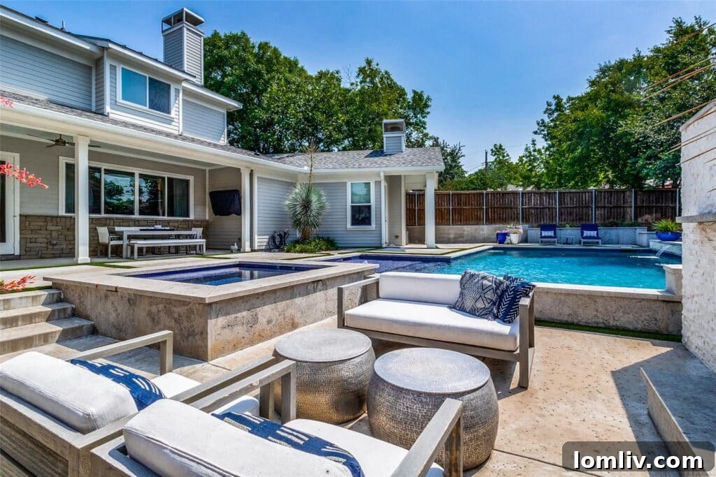 Outdoor hot tub perfect for relaxation