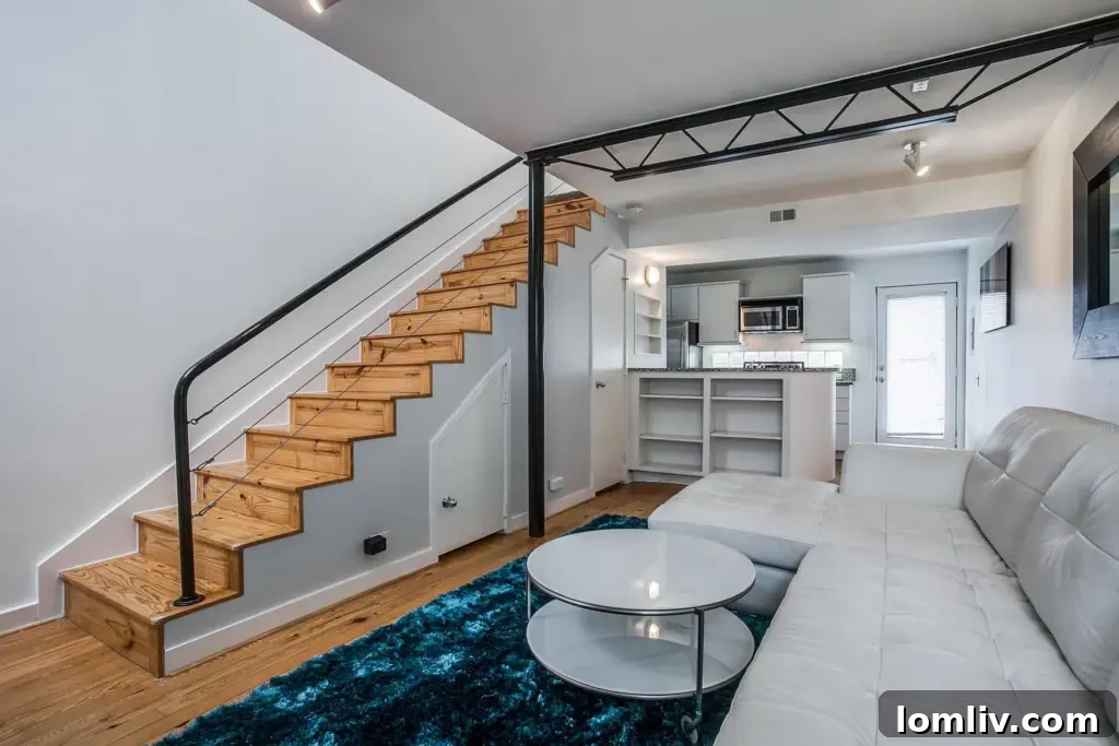 Stylish loft apartment interior design