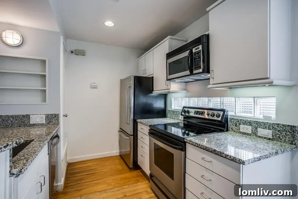 Pristal block windows in loft kitchen