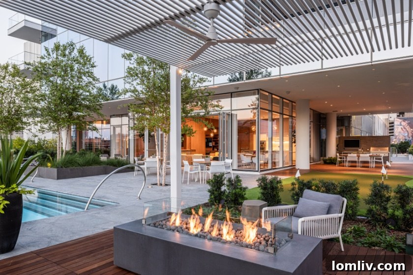 Resort-style pool at HALL Arts Residences