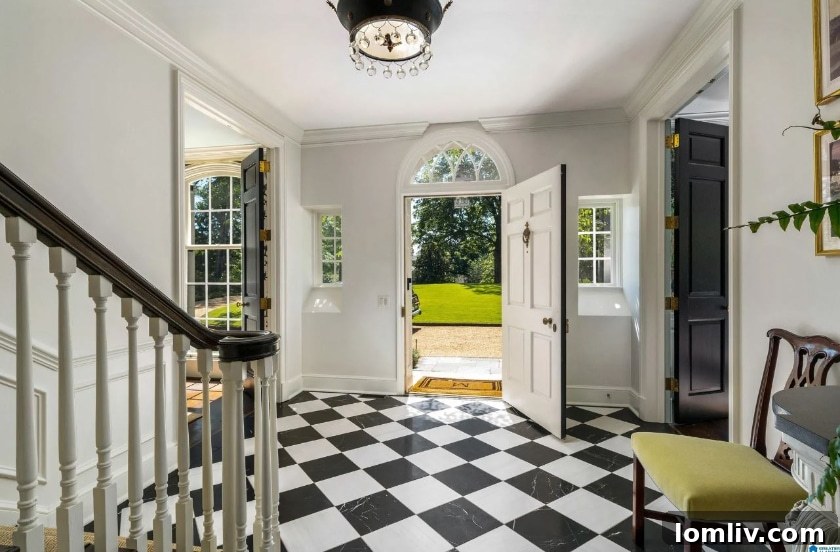 Elegant home foyer, luxury entrance hall, interior design first impression