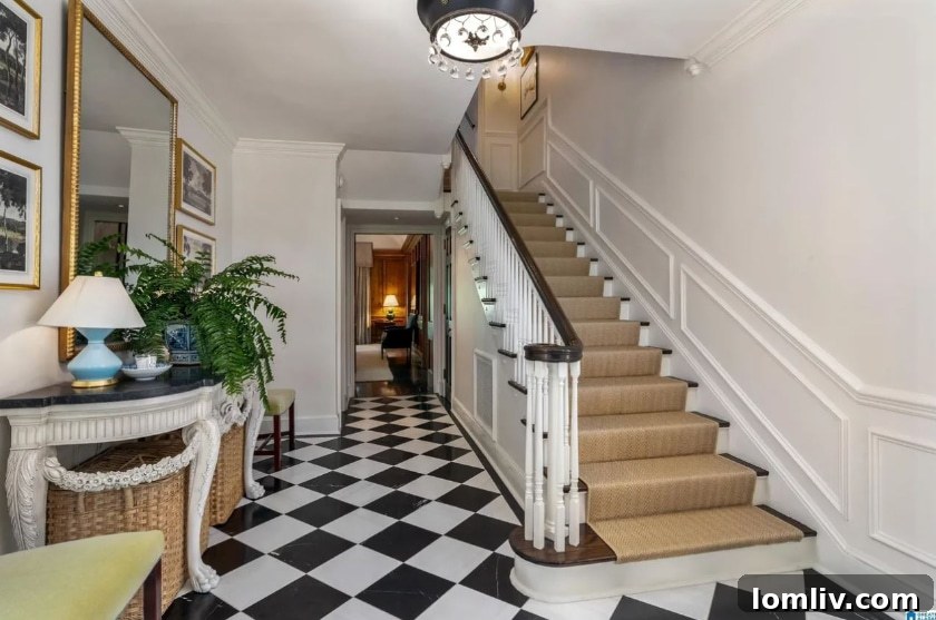 Sassy interior design, entryway decor, grand staircase, home interior