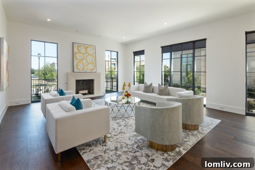 Elegant Courtyard Home by George Bass Stage & Design in Preston Hollow