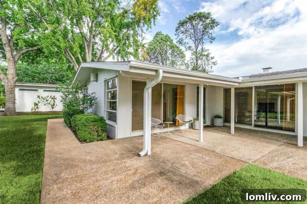 Ed Murchison Lists a 99.99 Percent Original Disney Streets Midcentury Modern Time Capsule 10 Outdoor Seating Area Midcentury Modern Garden