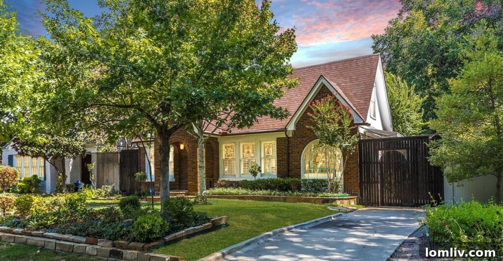 Exterior view of 4434 Vandelia Street with lush landscaping