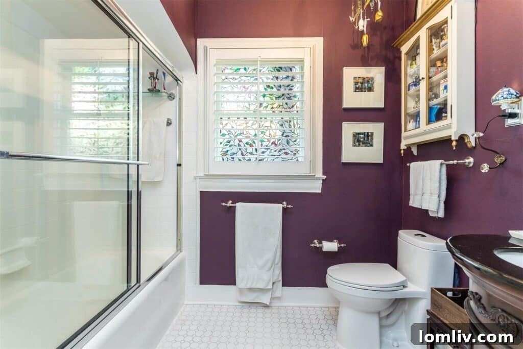 Luxurious primary bathroom with modern fixtures
