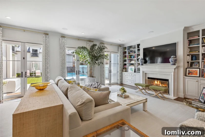 Spacious and inviting family room, demonstrating the functional elegance of the Pridham home's interior design.