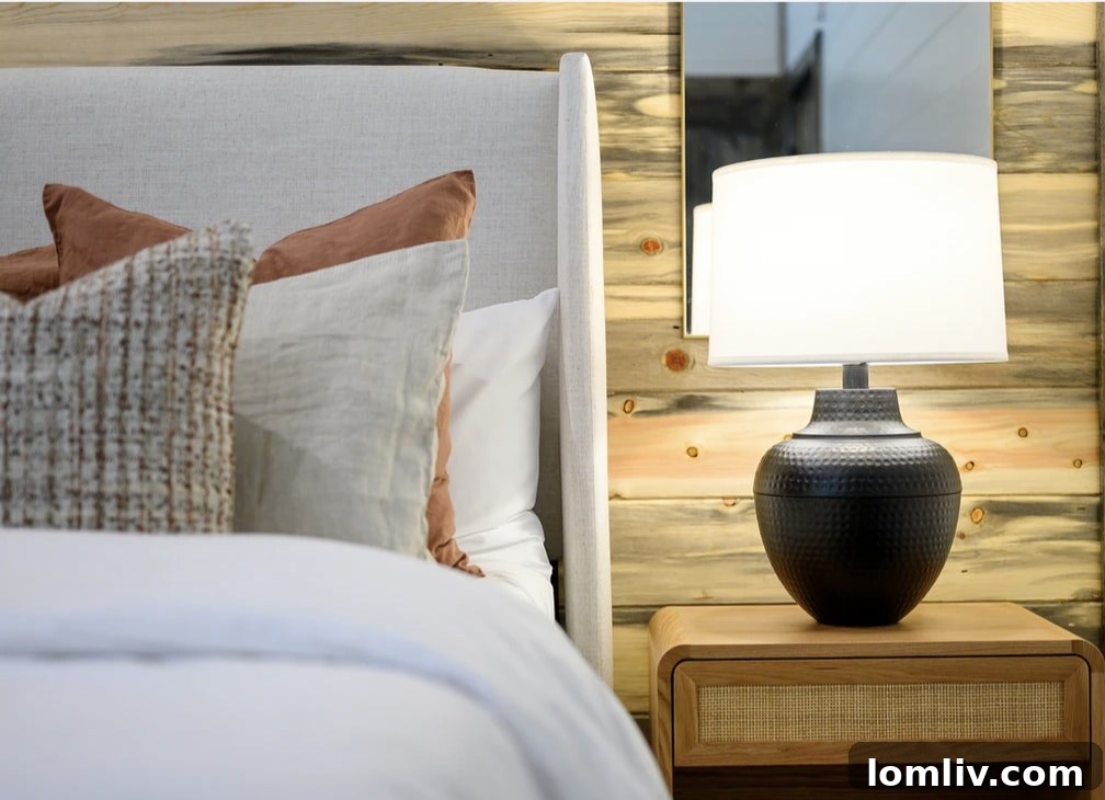 An elegant and serene owner's retreat designed by Curated Designs Studio, focusing on luxury and comfort.