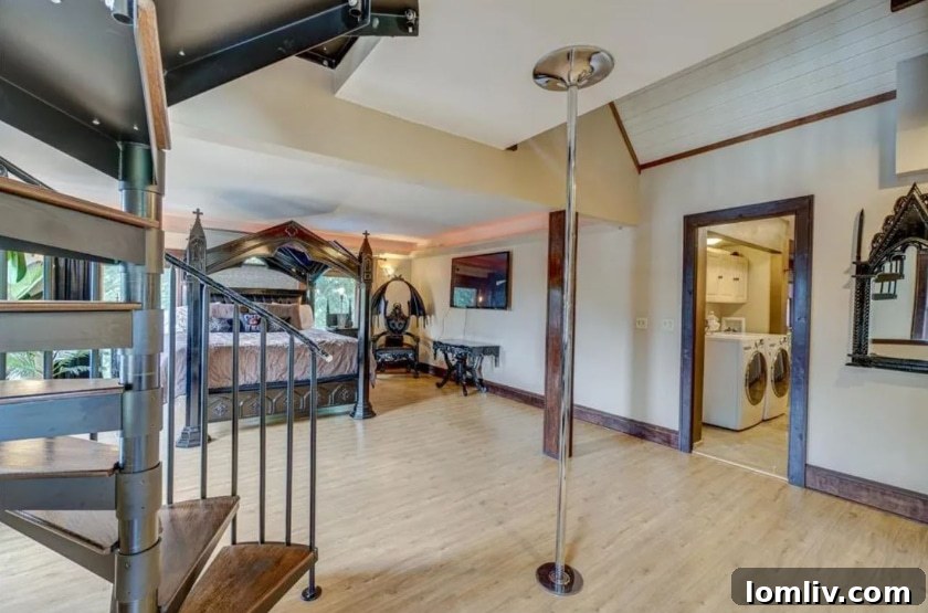 Wisconsin's One-of-a-Kind Pepto Pink Goth Barbie Dreamhouse For Sale 15 Batman themed bedroom with unique decor elements