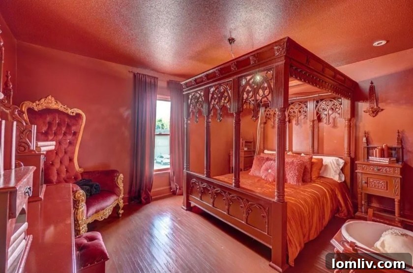 Wisconsin's One-of-a-Kind Pepto Pink Goth Barbie Dreamhouse For Sale 19 Another brightly decorated bedroom in the Goth Barbie Dreamhouse