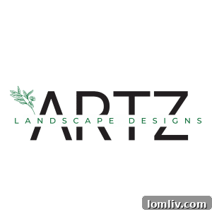 Landscaping design concept showing a green lawn and plants