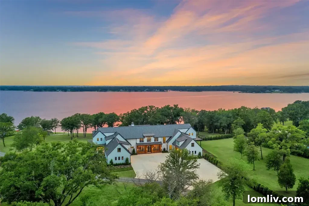 Luxury exterior of the main house at Barron's Lakeside, showcasing architectural details