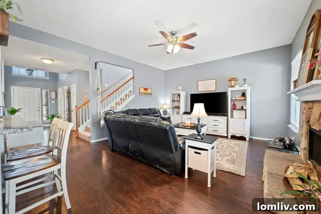 Dedicated home office with elegant French doors, providing a quiet and productive workspace.