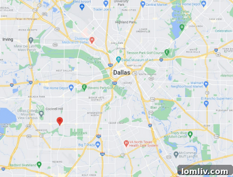 Coombs Creek Alta Vista development locator map in Dallas.