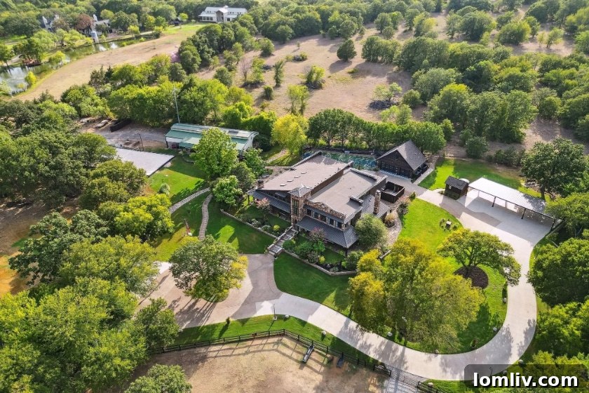 Beautifully landscaped entrance to the Argyle luxury retreat, featuring a grand driveway and mature trees
