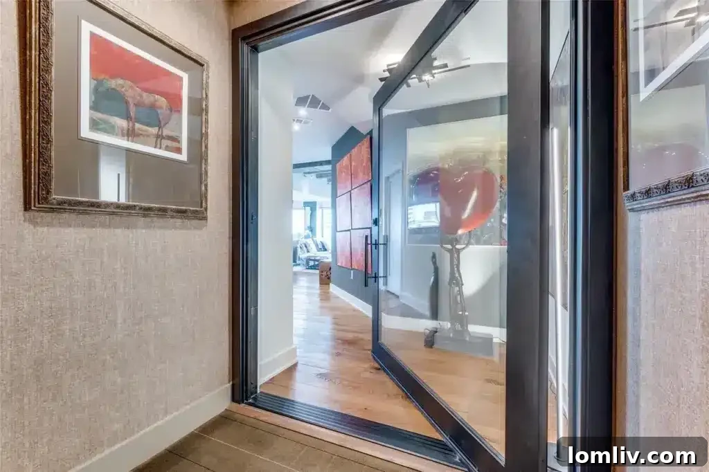 Gold Crest Condo Entryway with Sculptural Art