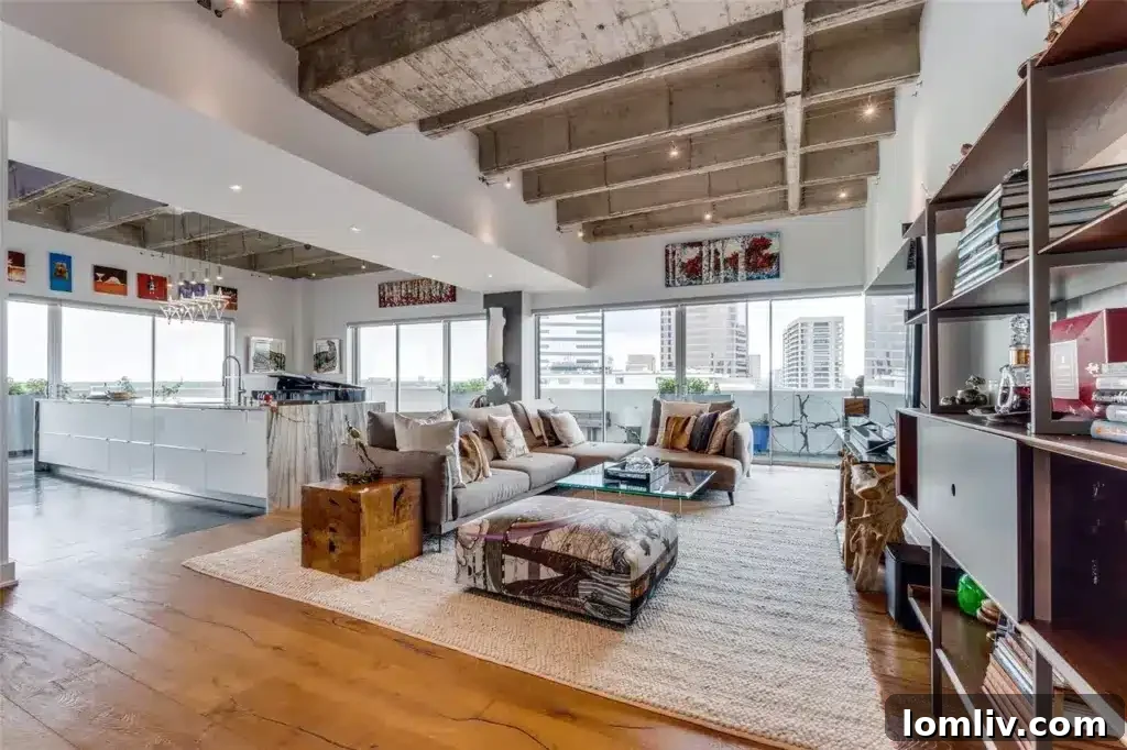 Wide Plank Oak Flooring in Luxury Dallas Condo