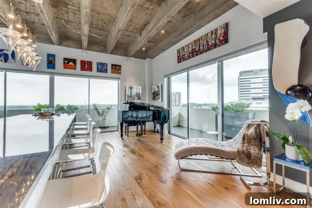 Large Terrace with City Views from Dallas High-Rise