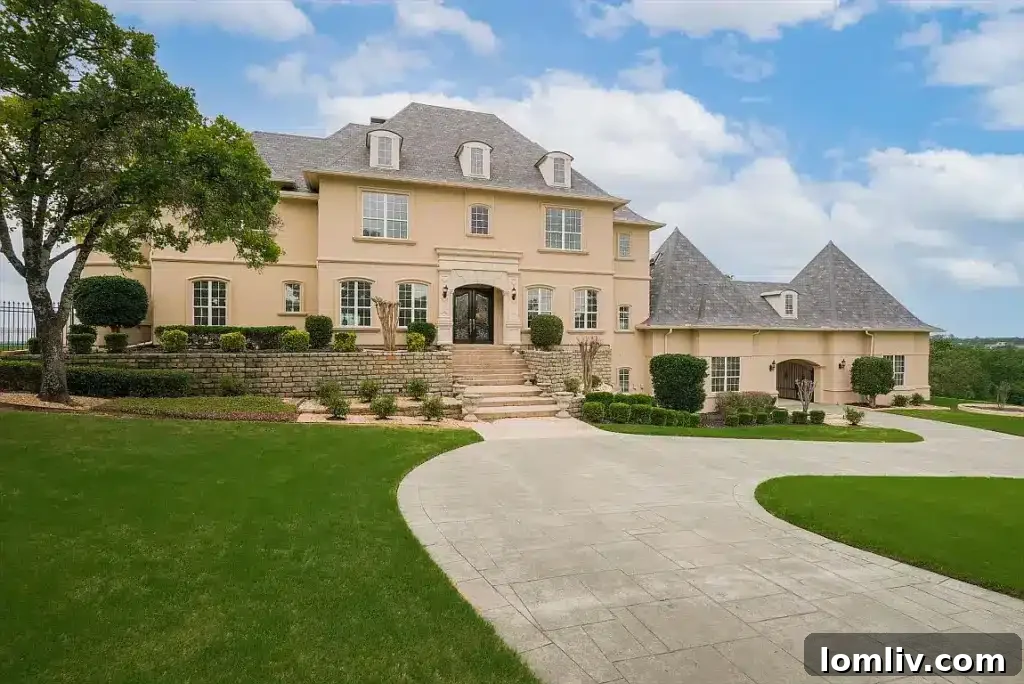 Henüz Kış Moduna Girmedin Mi? Bu Açık Evler Sonbaharın Keyfini Çıkarmanın Tam Zamanı. 9 A grand French provincial home on a vast estate, perfect for extensive autumn landscaping.