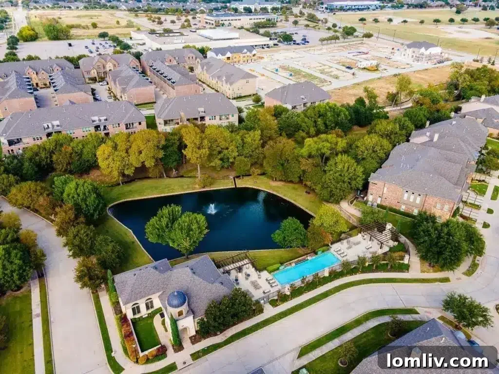 Scenic Trails and Lake Views at Carrollton Townhouse Community