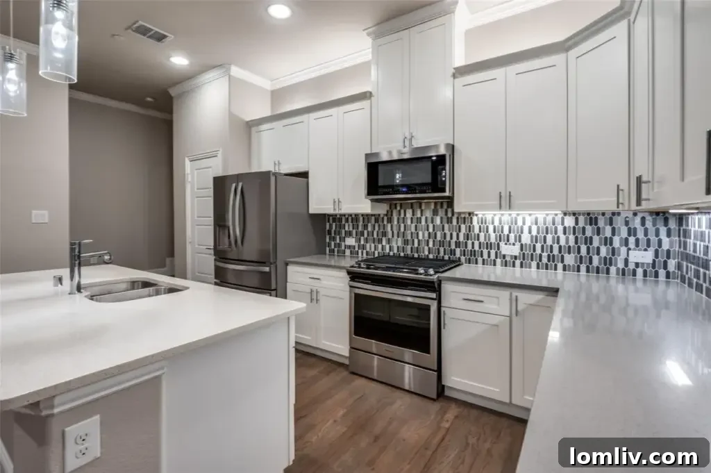 Stylish Kitchen with Modern Appliances and Counter Space