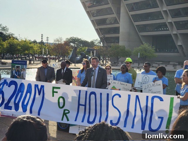 Councilman Chad West joined housing advocates