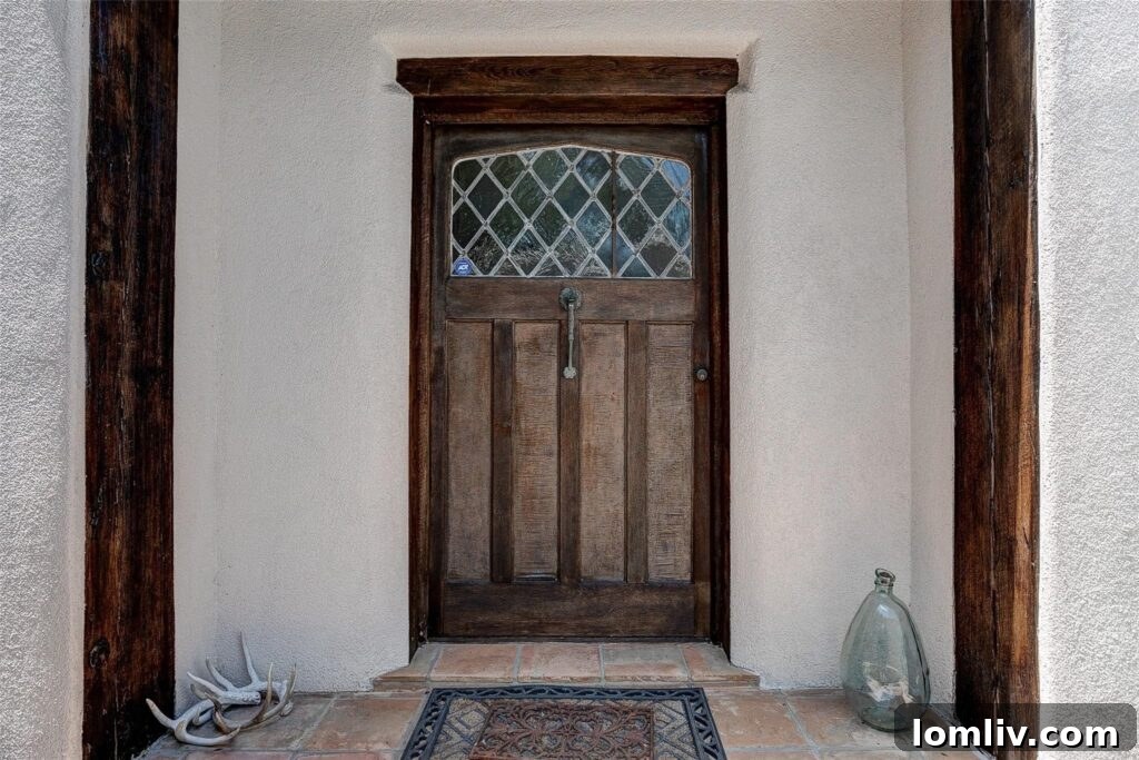 Exterior view of 1716 Hulen Street, a custom-built home with distinctive Spanish Colonial influences.