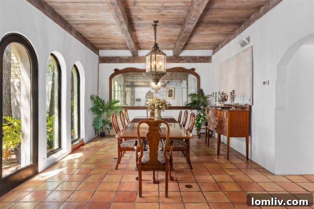 An intimate detail of the curated decor, blending European antiques with contemporary furnishings.