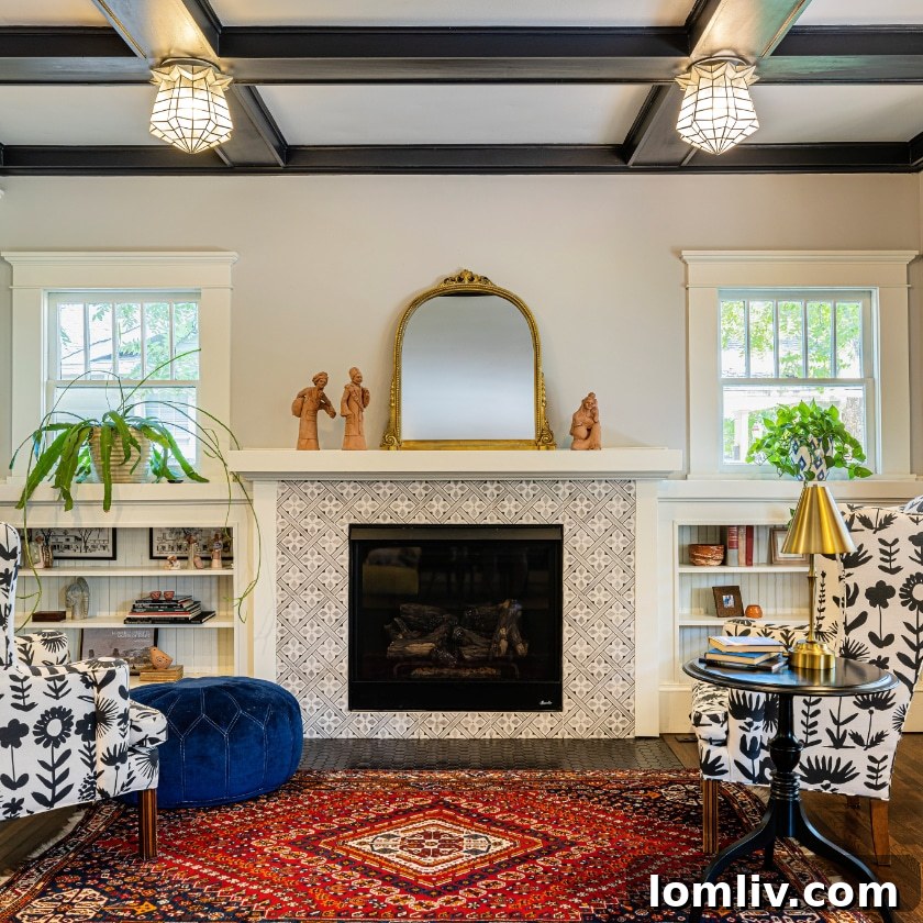 Heritage Oak Cliff: 2023 Home Tour of Historic Charm 5 Floor-to-ceiling moldings providing significant architectural distinction in a beautifully restored historic home in Winnetka Heights, Dallas.