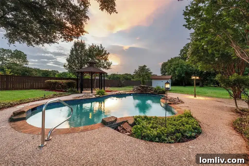 Private pond on the expansive property of 609 Pecan Creek Drive, Sunnyvale.