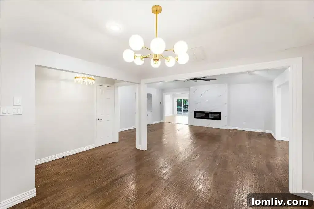 Spacious living room at 609 Pecan Creek Drive, Sunnyvale, TX.
