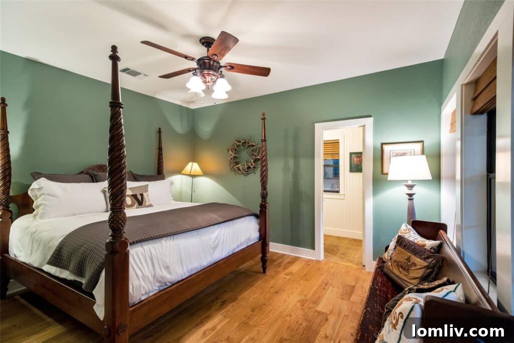 Cozy Primary Bedroom with Wood Ceilings and Natural Light