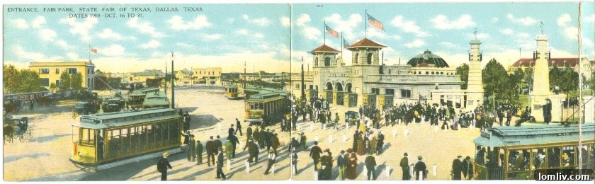 Historic Entrance to Fair Park during the Texas State Fair, 1909
