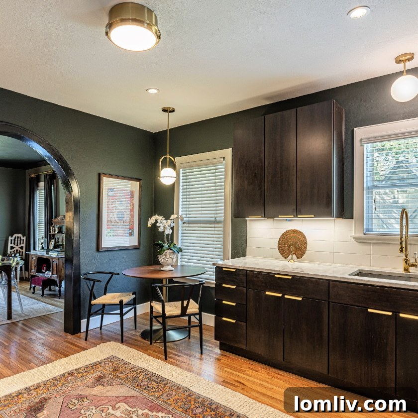 Seamless integration of modern updates within the historic interior of a Dallas home, blending comfort with timeless charm.