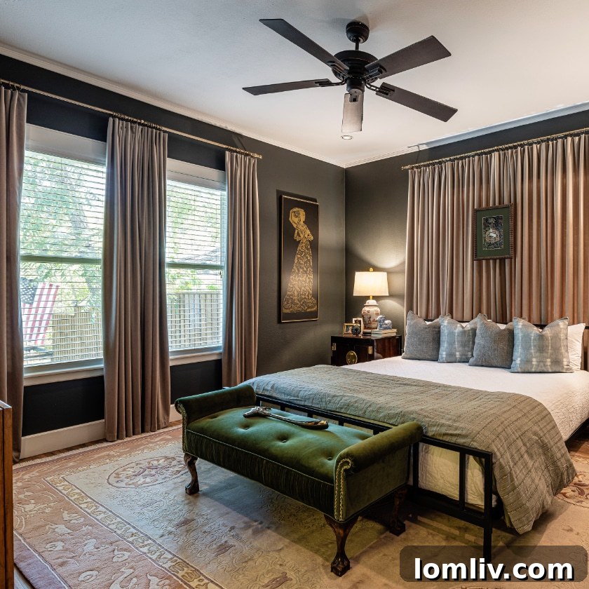 A deeply comfortable interior setting, perfect for ultimate relaxation and unwinding within a historic home.