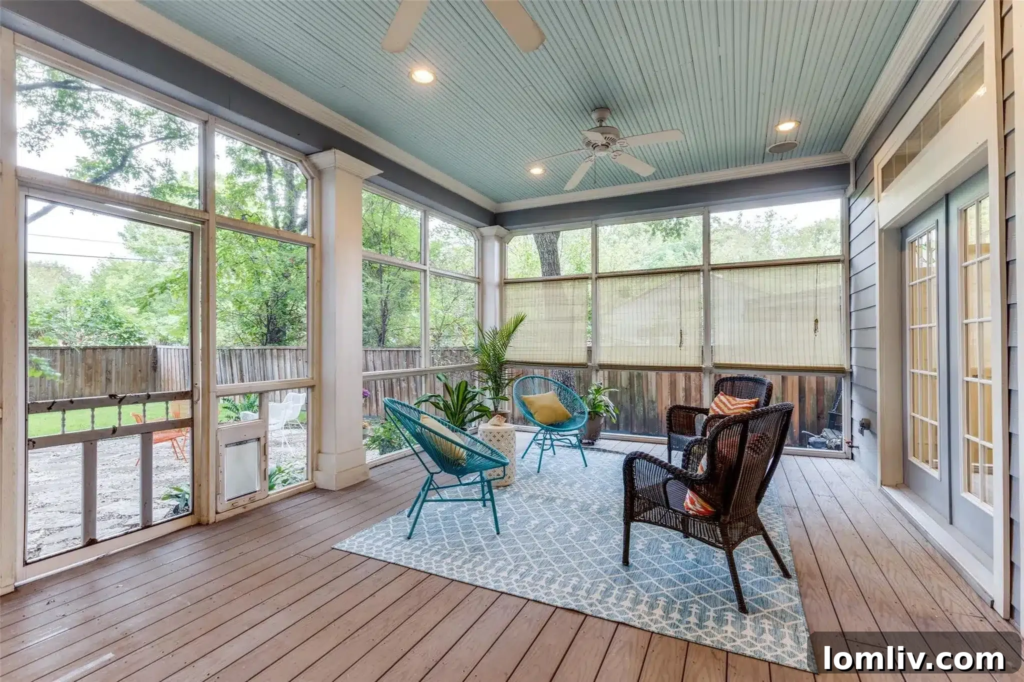 Snatch This Cape Cod-Style Home in The Peninsula Before I Do 6 Screened back porch with a doggie door leading to the yard.