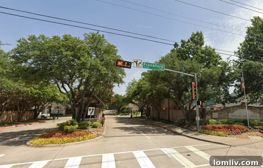 Another perspective of Meandering Way, emphasizing the tree-lined streets and well-kept front yards that contribute to the neighborhood's charm.