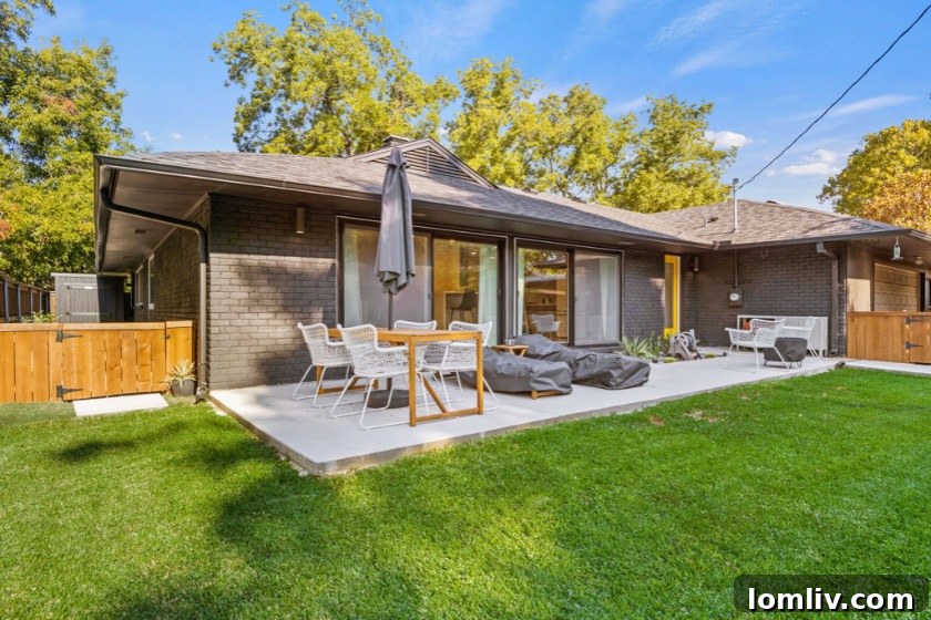 Erick and Chelsea Sigmond's Stunning East Dallas Ranch Transformation 10 After renovation exterior with professional landscaping and updated entryway