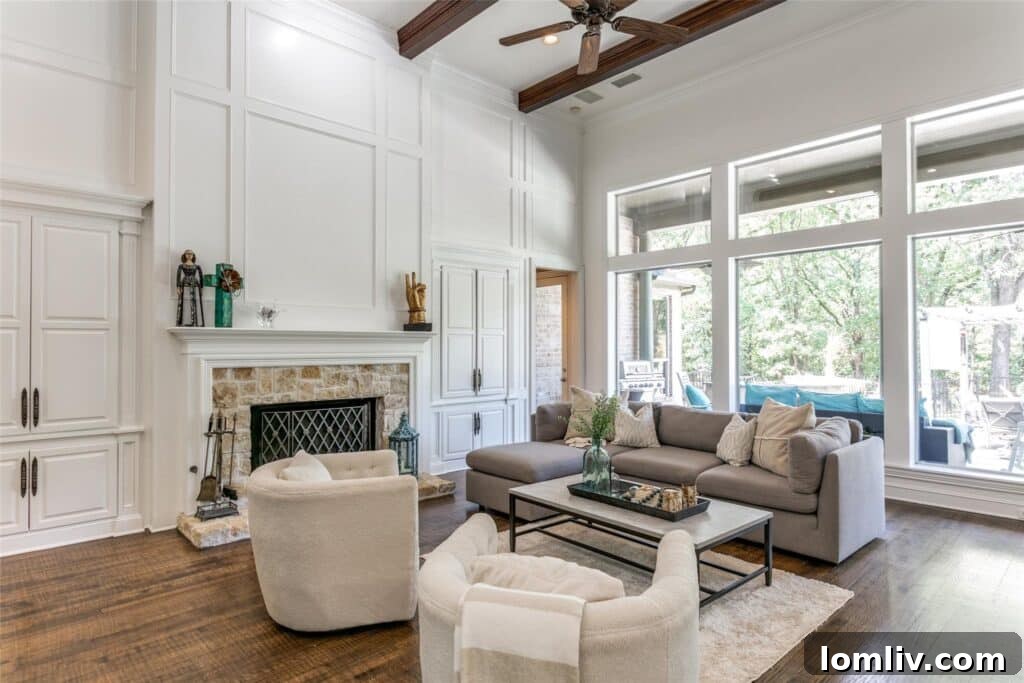 The Ultimate Score: A Dallas Cowboys Dream Home Lands at The Landing 5 Spacious Living Area with Elegant Finishes