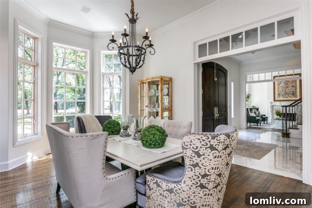 The Ultimate Score: A Dallas Cowboys Dream Home Lands at The Landing 7 Elegant Dining Room Perfect for Entertaining