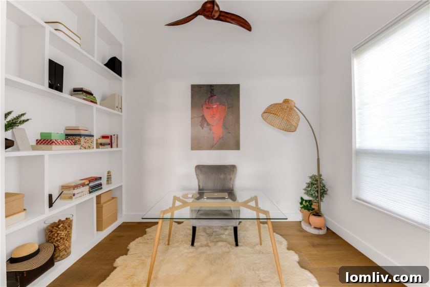 Spacious screened balcony providing a private outdoor living space with scenic views.