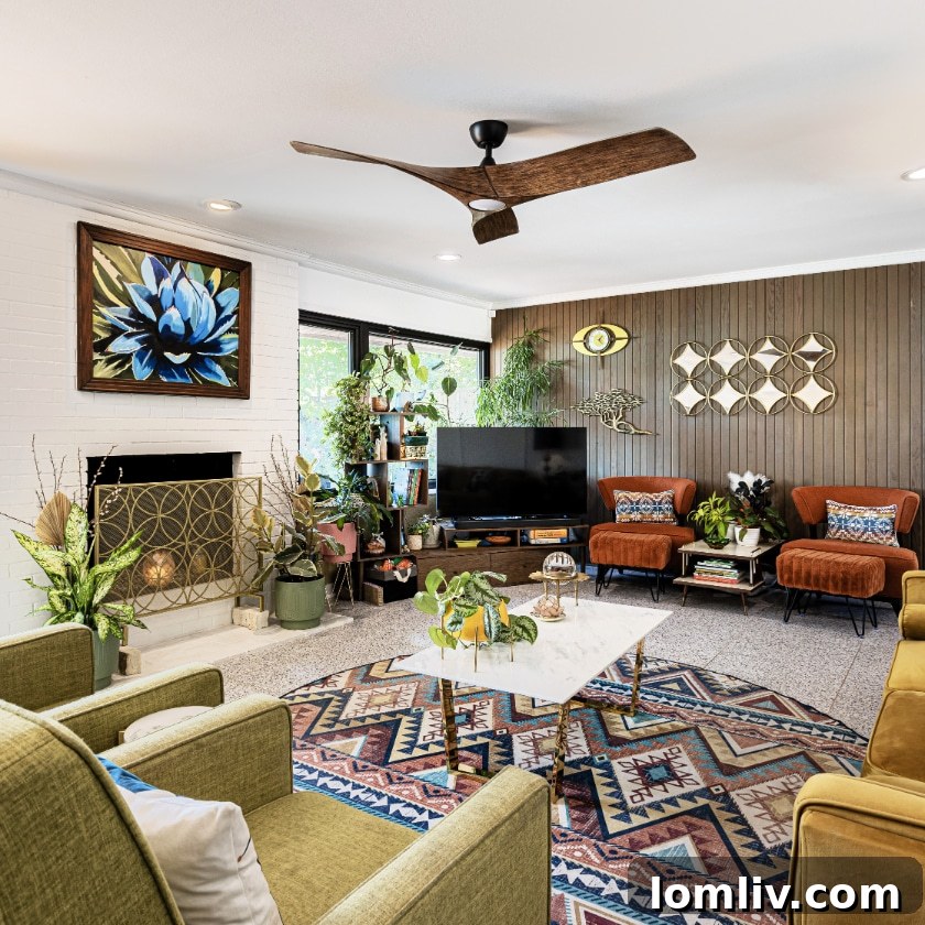 Each room within the home is infused with energetic symbols and personal touches, reflecting the vibrant lives and passions of the homeowners, creating a unique and inviting atmosphere.