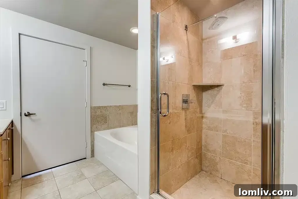 SOHIP Condo Wycliff & Lemmon Your Urban Lifestyle Awaits 9 Contemporary design elements in a SOHIP condo bathroom, including stylish fixtures