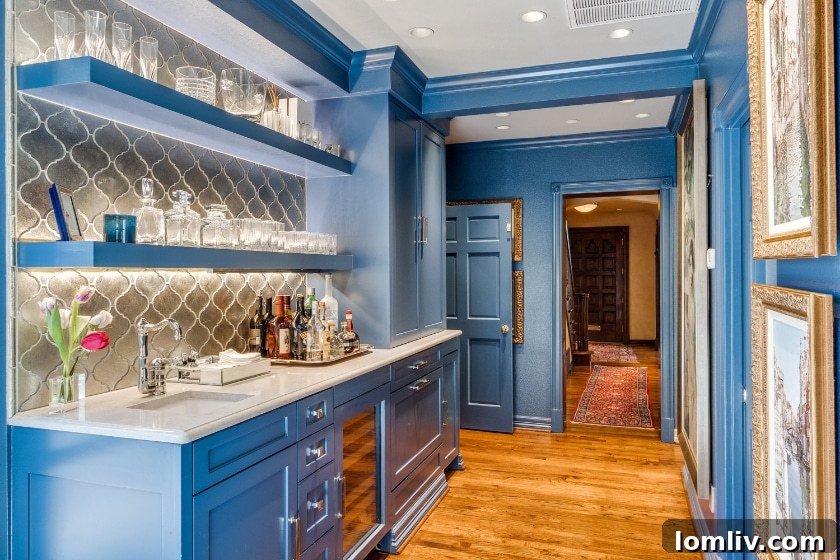 Estate interior showcasing a blend of modern amenities and old-world charm